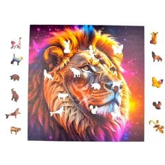 Lõvi Puzzle Mruu&Amp;Pruu 25 X 25 Cm 150 Tükki Puidust Puzzle hind ja info | Pusled | kaup24.ee