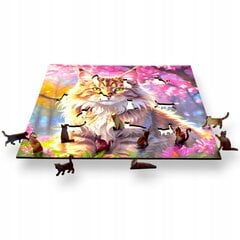 Puzzle Mruu&Amp;Pruu 25 X 25 Cm Cat 150 Tükki Puidust Puzzle hind ja info | Pusled | kaup24.ee