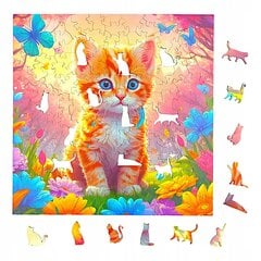 Puzzle Mruu&Amp;Pruu 25 X 25 Cm Kotek 150 Tükki Puidust Puzzle hind ja info | Pusled | kaup24.ee