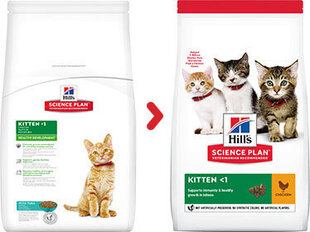 Hill's Science Plan Kitten kuivtoit kassipoegadele, kanamaitseline, 300 g hind ja info | Kuivtoit kassidele | kaup24.ee