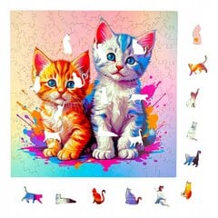 Puzzle Mruu&Amp;Pruu 25 X 25 Cm Cats 150 Tükki Puidust Puzzle hind ja info | Pusled | kaup24.ee