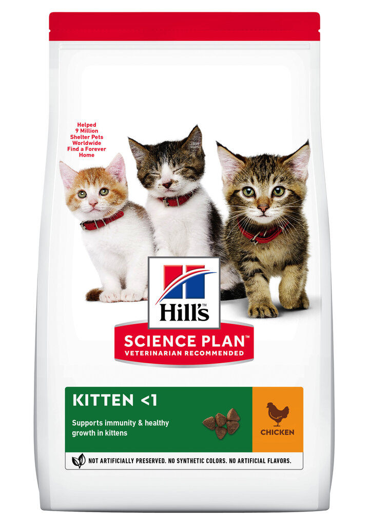 Kuivtoit kassipoegadele Hill's Science Plan Kitten, kanamaitseline, 7 kg hind ja info | Kuivtoit kassidele | kaup24.ee