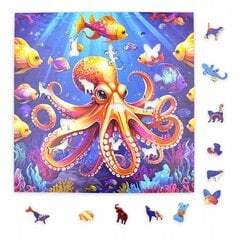 Puzzle Octopus Mruu&Amp;Pruu 25 X 25 Cm 150 Tükki Puidust Puzzle hind ja info | Pusled | kaup24.ee