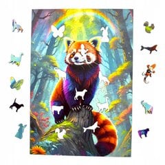 Väike Panda Puzzle 160 Tükki Puidust Puzzle Mruu&Amp;Pruu hind ja info | Pusled | kaup24.ee