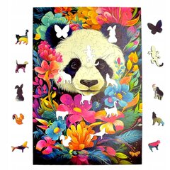 Puzzle Panda Mruu&Amp;Pruu 20 X 28 Cm 160 Tükki Puidust Puzzle hind ja info | Pusled | kaup24.ee