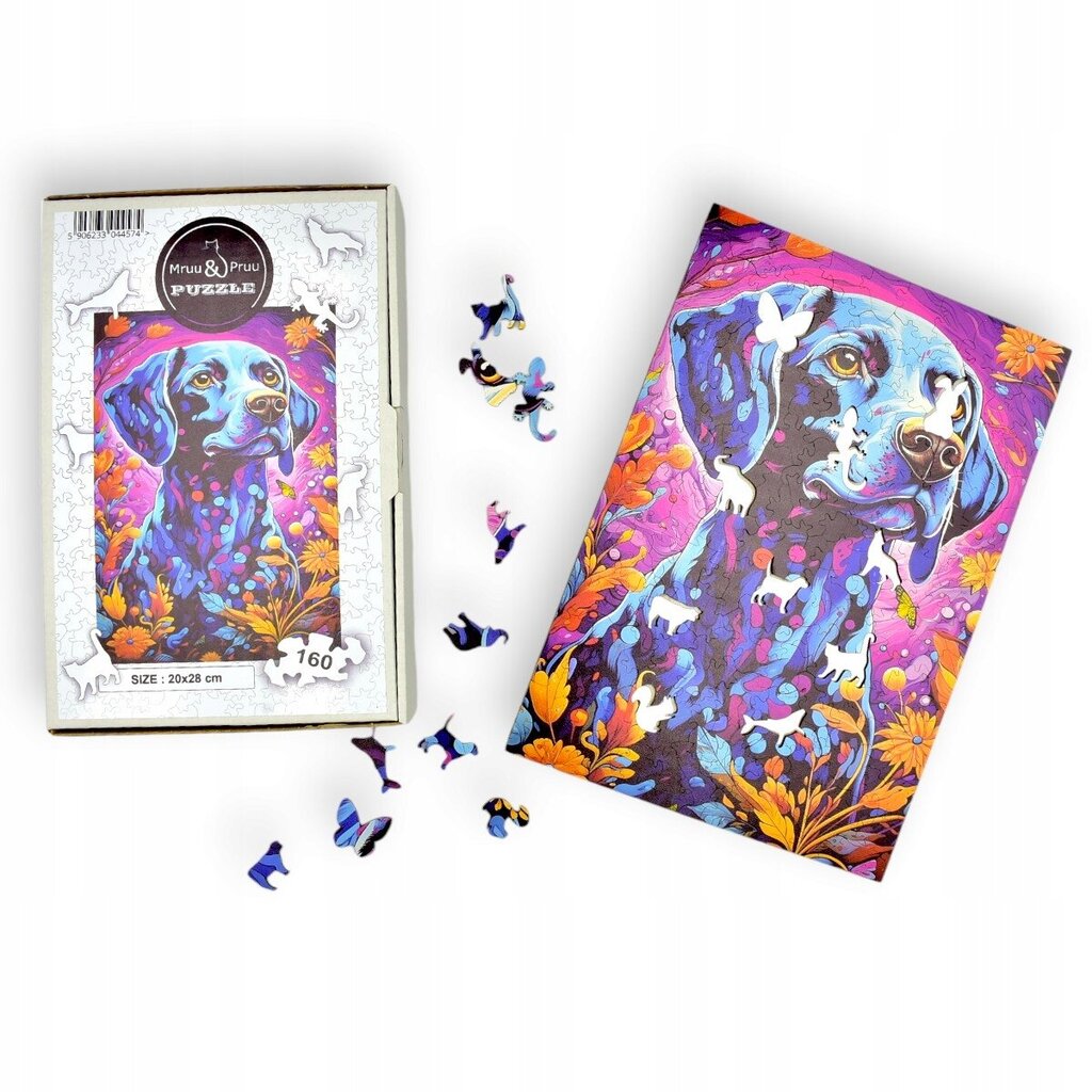 Puzzle Labradori Koer Mruu&Amp;Pruu 20 X 28 Cm 160 Tükki Puidust Puzzle цена и информация | Pusled | kaup24.ee