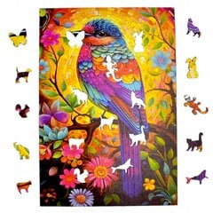 Mruu&Amp;Pruu Linnupuzzle 20 X 28 Cm 160 Tükki Puidust Puzzle hind ja info | Pusled | kaup24.ee