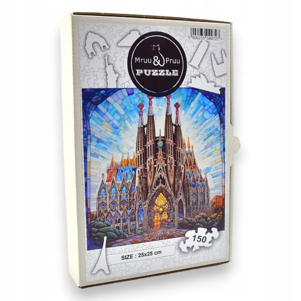 Puzzle Sagrada Familia Mruu&Amp;Pruu 25 X 25 Cm 150 El. Puidust Puzzle hind ja info | Pusled | kaup24.ee