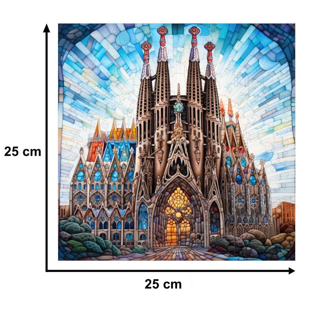 Puzzle Sagrada Familia Mruu&Amp;Pruu 25 X 25 Cm 150 El. Puidust Puzzle hind ja info | Pusled | kaup24.ee