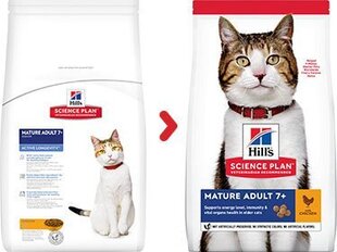 Hill's Science Plan Mature Adult kuivtoit kassidele koos kanaga, 1.5kg hind ja info | Kuivtoit kassidele | kaup24.ee