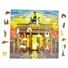 Brandenburgi värava puzzle Mruu&amp;Pruu 25 x 25 cm 150 el. Puidust pusle hind ja info | Pusled | kaup24.ee