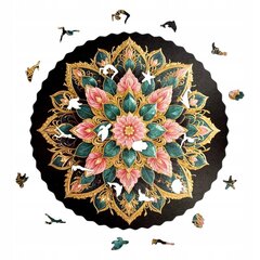 Premium 3D puust puzzle täiskasvanutele Mandala Flower XL Mruu&amp;Pruu hind ja info | Pusled | kaup24.ee