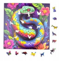 Puzzle Snake Mruu&amp;Pruu 25 x 25 cm 150 tükki Puidust puzzle hind ja info | Pusled | kaup24.ee