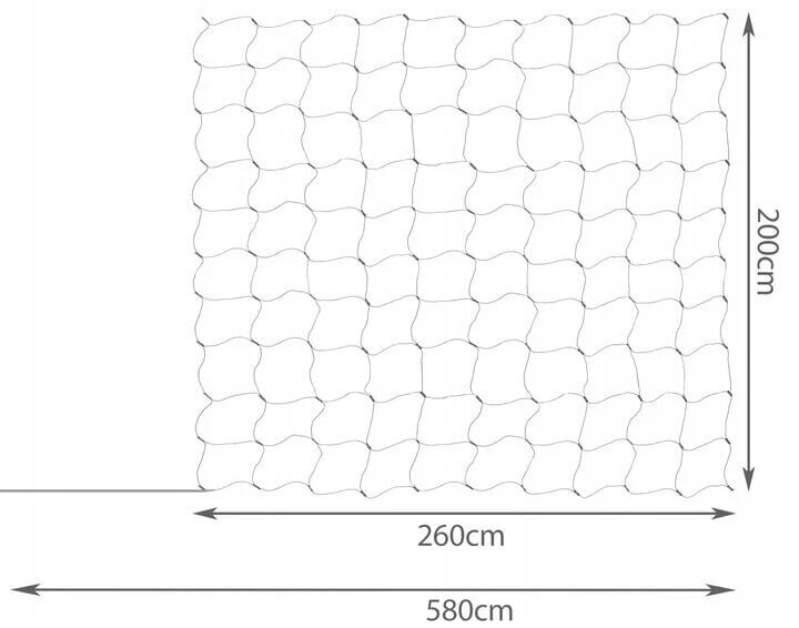 Kardin - võrk, 160LED, külm valge цена и информация | Jõulutuled | kaup24.ee