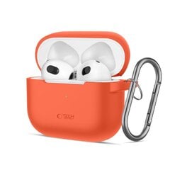 TECH-PROTECT SILIKOONIST KONKSU ÕUN AIRPODS 3 NEOONORANŽ hind ja info | Teleri seinakinnitused ja hoidjad | kaup24.ee