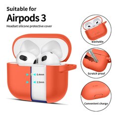 TECH-PROTECT SILIKOONIST KONKSU ÕUN AIRPODS 3 NEOONORANŽ hind ja info | Teleri seinakinnitused ja hoidjad | kaup24.ee