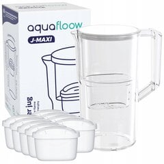 Aquafloow J-Maxi 2,5l valge filtrikann kraanivee jaoks + 10x filter hind ja info | Filterkannud ja filtrid | kaup24.ee