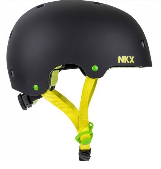 Kiiver NKX Brain Saver must/kollane M (54-57cm) hind ja info | Kiivrid | kaup24.ee