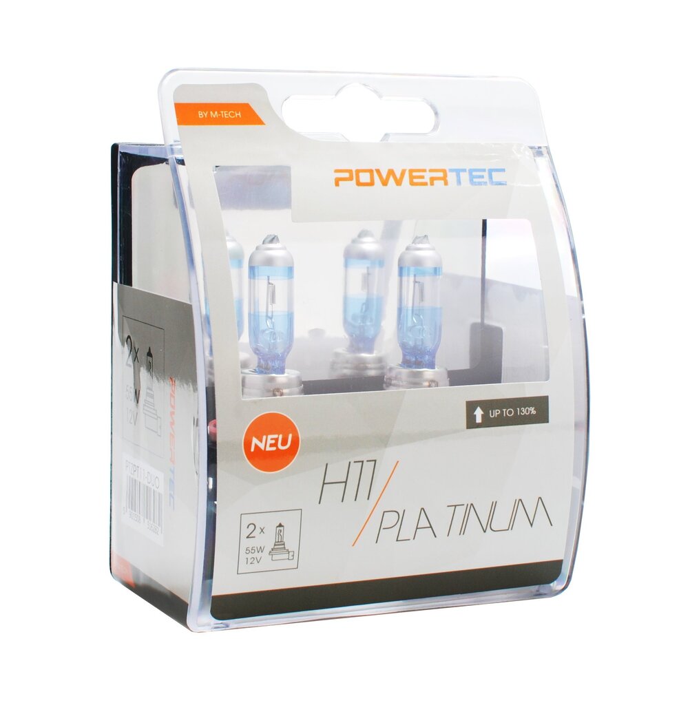 Autopirnid M-Tech Powertec Platinum +130% H11 12V, 2 tk hind ja info | Autopirnid | kaup24.ee