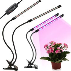 Taimekasvatuslamp 2x, 40 LED-i, must hind ja info | Nutipotid ja taimelambid | kaup24.ee