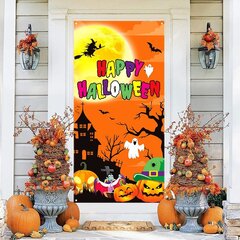 Halloween Door Banner Sünnipäevapidu Tausta Dekoratsioon Front Door Banner hind ja info | Küünlad hingedepäevaks | kaup24.ee