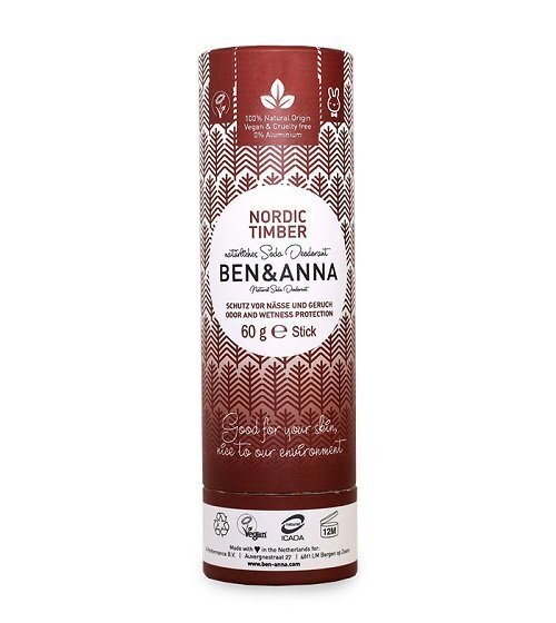 Pulkdeodorant paberpakendis Ben&Anna Nordic Timber, 60 g hind ja info | Deodorandid | kaup24.ee