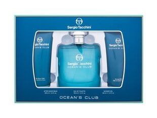 Kingituskomplekt Sergio Tacchini Ocean's Club meestele: Tualettvesi EDT, 100 ml + dušigeel, 100 ml + habemeajamisjärgne palsam, 100 ml hind ja info | Meeste parfüümid | kaup24.ee