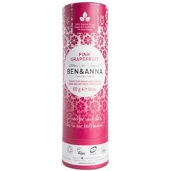 Карандашный дезодорант в бумажной упаковке Ben&Anna Pink Grapefruit, 60 г цена и информация | Дезодоранты | kaup24.ee