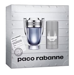 Komplekt Paco Rabanne Invictus meestele: Tualettvesi EDT, 100ml + pulkdeodorant, 75ml hind ja info | Meeste parfüümid | kaup24.ee