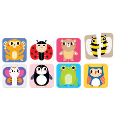 Banana Panda On-the-Go Puzzle Halves Animals Art.49104 Mõistatused põrandale 16 tk hind ja info | Pusled | kaup24.ee