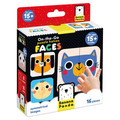 Banana Panda On-the-Go Puzzle Halves Faces Art.49105 Mõistatused põrandale 16 tk hind ja info | Pusled | kaup24.ee