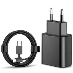 Kiirlaadija 45W Samsungi USB-C jaoks + 2M USB C kaabel Must цена и информация | Зарядные устройства для телефонов | kaup24.ee