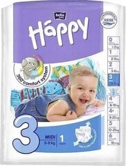 Happy Midi Beebimähkmed 3, suurus alates 5-9 kg, 1 tk. hind ja info | Mähkmed | kaup24.ee