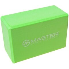 MASTER Green Yoga Block Cube 23 x 15 x 10 cm hind ja info | Joogatarvikud | kaup24.ee