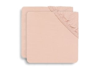 Jollein Jersey Pale Pink  Art.2511-507-00090  простынь на резиночке 120x60cм,2 шт цена и информация | Простыни | kaup24.ee