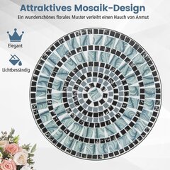 Costway komplekt 2 metallraamiga aiatoolist mosaiik kokkupandavad toolid terrassitoolid 55 x 42 x 94 cm цена и информация | Садовые стулья, кресла, пуфы | kaup24.ee