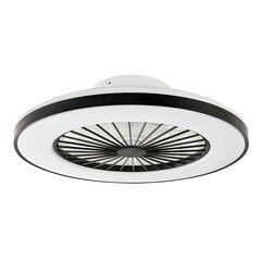 Laevalgusti-ventilaator Panama Led Ø50cm, koos puldiga, must hind ja info | Ventilaatoriga valgustid | kaup24.ee