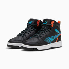 Puma Jalatsid Teismelistele Rebound V6 Mid Techie Bud Black Blue Orange 397945 02 397945 02/3 hind ja info | Spordi- ja vabaajajalatsid meestele | kaup24.ee