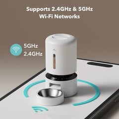 Умная автоматическая кормушка для животных Petlibro Granary WiFi PF103 5л, белая цена и информация | Миски, ящики для корма | kaup24.ee