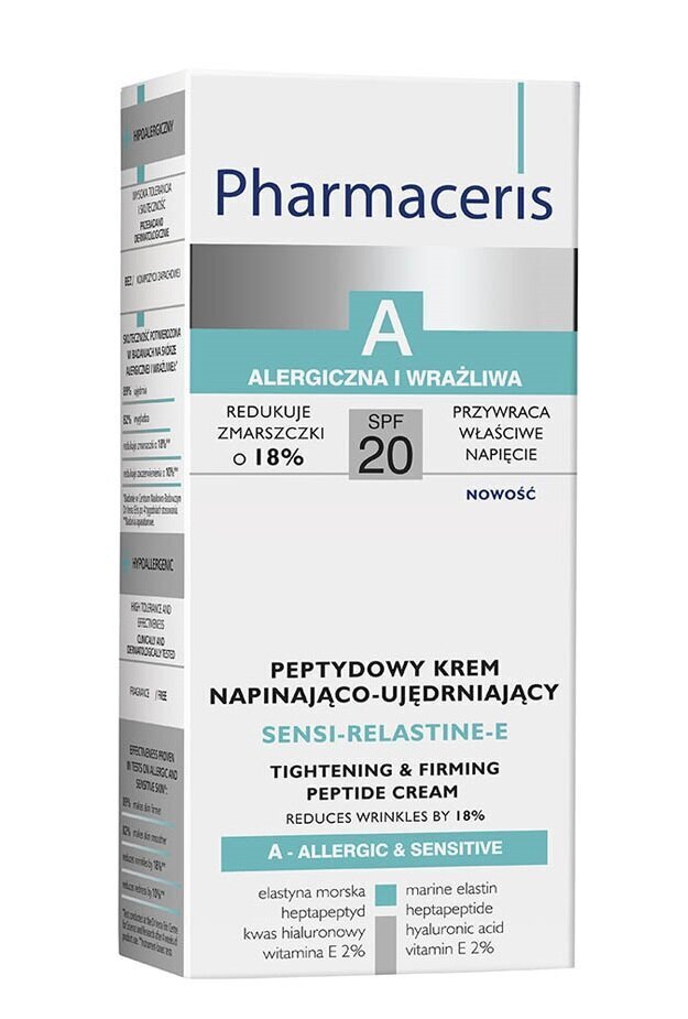 Näokreem tundlikule nahale Pharmaceris A Sensi-Relastine-E SPF20 50 ml цена и информация | Näokreemid | kaup24.ee