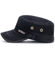 Meeste Vintage Denim Patrol Cap, must hind ja info | Meeste sallid, mütsid ja kindad | kaup24.ee