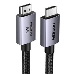 Кабель Ugreen HD171 35376 с сертифицированными разъемами HDMI 2.1 8K, 5 м - серый цена и информация | Кабели для телефонов | kaup24.ee