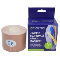 MASTER Kinesioloogia Teip 5 cm x 5 m Pruun цена и информация | Эспандеры | kaup24.ee