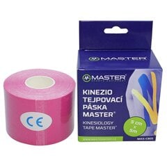 MASTER Kinesioloogia Teip 5 cm x 5 m Roosa цена и информация | Эспандеры | kaup24.ee