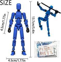 Tegevusfiguurid Titan13, Lucky Robot 13 tegevusfiguurid, 3D-prinditud mitme liigendiga liikuv robot-tegevusfiguur, näivrobot 13 tegevusfiguuriga Töölaua kaunistused Mängukingitused hind ja info | Pehmed mänguasjad | kaup24.ee