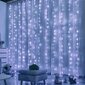 Garlianda-kardin puldi ja konksudega BlitzTop, 3×2 m, 200 LED-i, külm valge цена и информация | Jõulutuled | kaup24.ee