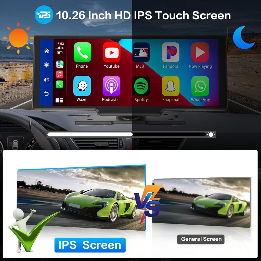 Farrot Car Multimedia Player 10, 26" puutetundlik ekraan, Mirrorlink, Android Auto, GPS, RGB, mikrofon, ojachevalec, CarPlay, DAB+, topelt Bluetooth, TF, topeltkaamera kahes seades hind ja info | Autoraadiod, multimeedia | kaup24.ee