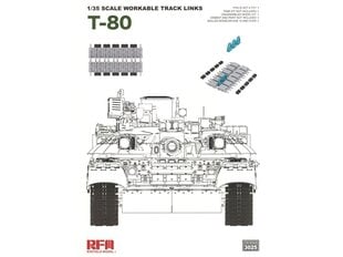 Rye Field Model - T-80 Workable Track Links, 1/35, 3025 hind ja info | Kunstitarbed, voolimise tarvikud | kaup24.ee