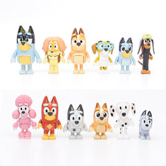 12 tk Bluey Bingo Family Figuur Multifilm Anime Bluey PVC Action Model Figurine hind ja info | Mudelautode kollektsioneerimine | kaup24.ee