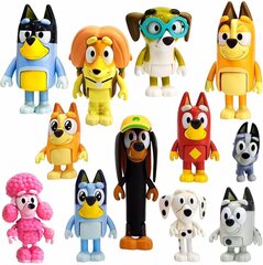 12 tk Bluey Bingo Family Figuur Multifilm Anime Bluey PVC Action Model Figurine hind ja info | Mudelautode kollektsioneerimine | kaup24.ee